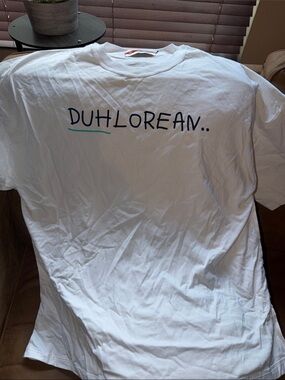 White 'DUHLOREAN' Graphic Men’s T-Shirt